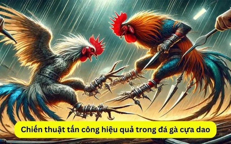 Chiến thuật tấn công hiệu quả trong đá gà cựa dao